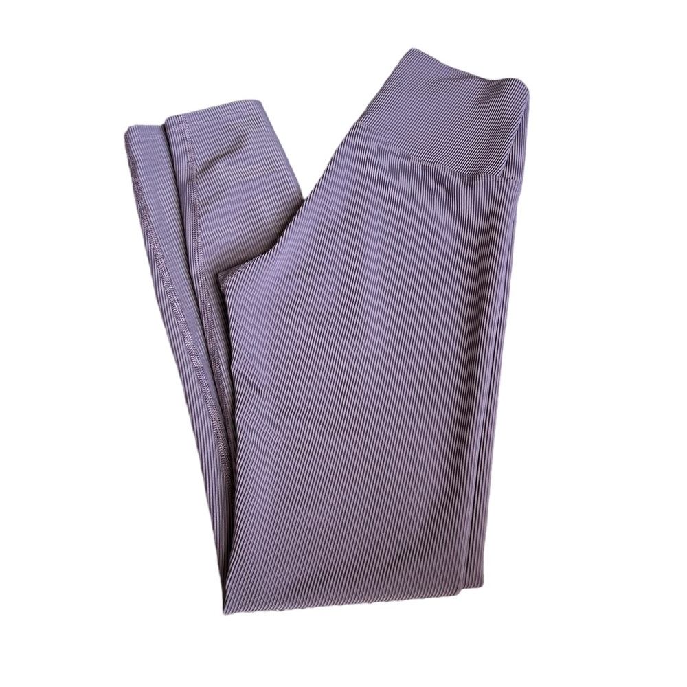 BEACH RIOT purple ribbed ayla leggings